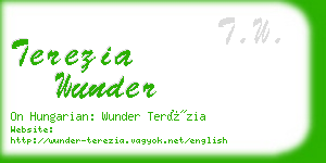 terezia wunder business card